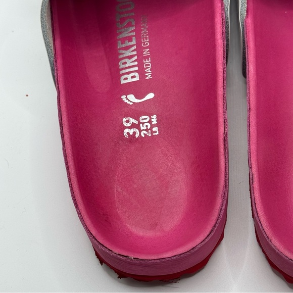 Birkenstock Vaduz Exquisite Size 8 Limited Edition Shock Drop Sandal White Pink - Picture 5 of 15